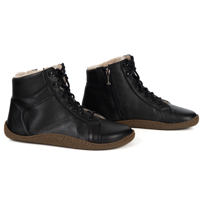 Dámské barefoot boty zateplené merino vlnou 0769W pea black