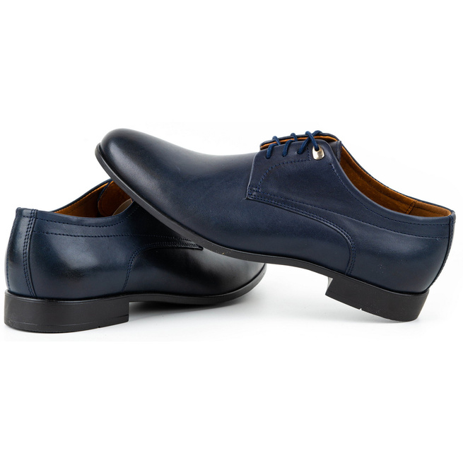 Buty męskie wizytowe skórzane 334/54 granatowe