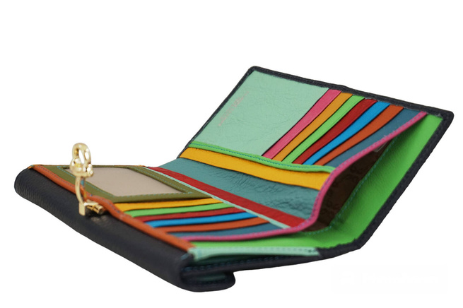 Velká peněženka se zlatým zapínáním - námořnická modř