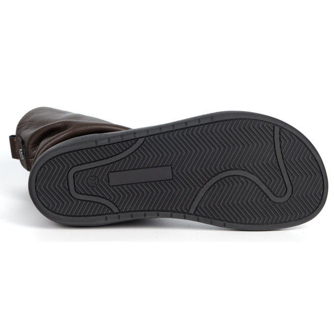 Dámské boty BAREFOOT zateplené kožené Freja Polish brown face