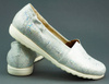 Damskie buty skórzane baleriny białe 2107