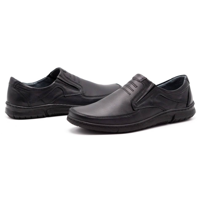 Buty męskie slip-on 7053 czarne