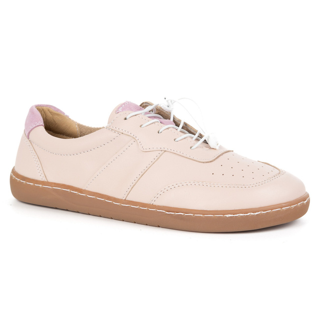 BUTY DAMSKIE BAREFOOT SKÓRA MINIMALISTYCZNE SZEROKIE ARIA pudrowy róż 103MP