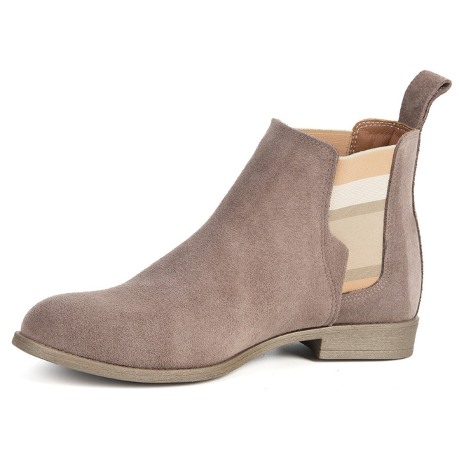 Olivier Grace – damskie botki zamszowe wsuwane, styl casual chic