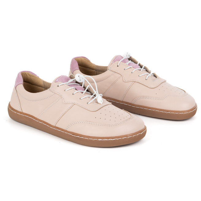 BUTY DAMSKIE BAREFOOT SKÓRA MINIMALISTYCZNE SZEROKIE ARIA pudrowy róż 103MP