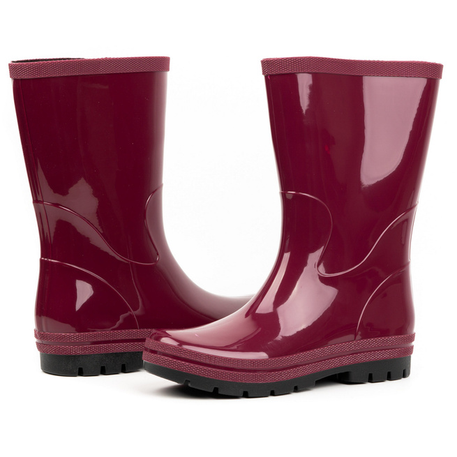 Lekkie POLSKIE kalosze damskie gumowce WYGODNE Roma bordowe