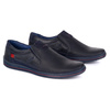 Półbuty wsuwane męskie ze skóry POLSKIE 800K granatowe