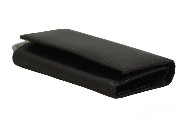 Kožené pouzdro na klíče / peněženka - Hnědá tmavá