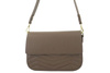 Dámská prošívaná kabelka - postbag - tmavě béžová