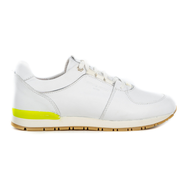 Dámské sportovní boty kožené creepers 05-0784-01 white