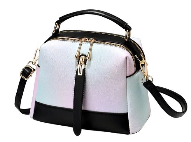 modna Torebka kuferek metaliczna czarna