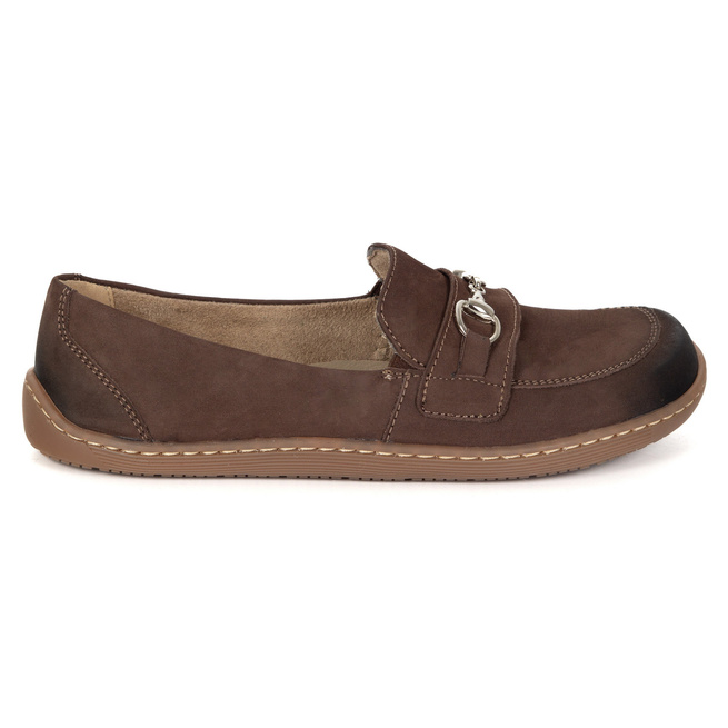 Barefoot damskie mokasyny skórzane minimalistyczne 1288AR brązowe nubuk