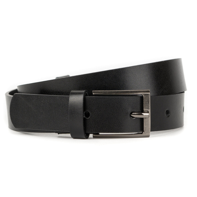 Dětský pásek k přijímání Black Natural Leather