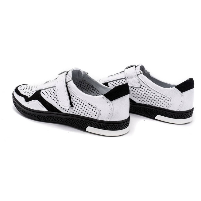 Pánská ležérní kožená obuv 2102L bílá