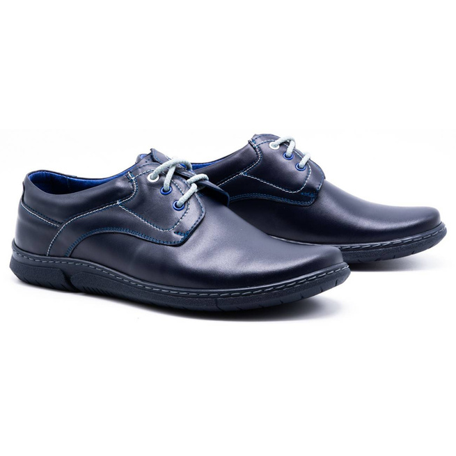 Buty męskie casual 240LU granatowe