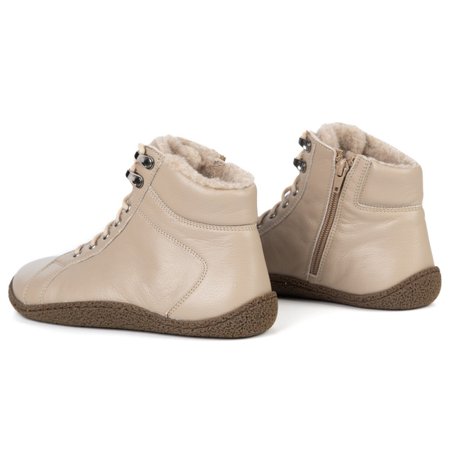 Dámské barefoot boty zateplené merino vlnou 0769W beige 
