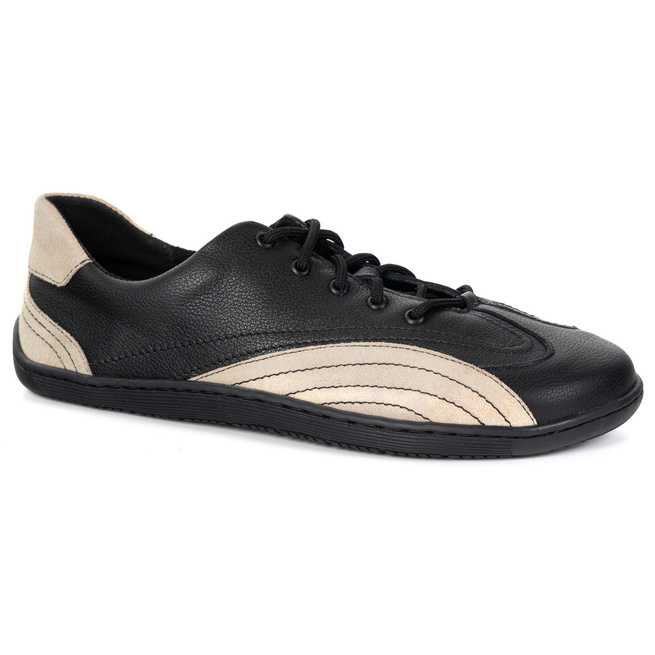 Półbuty barefoot damskie skórzane Wasak 0800W czarne