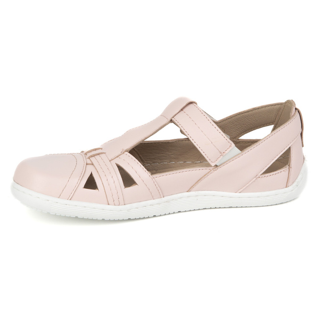 Dámská obuv BAREFOOT Ultralight polobotky Olivier 1285 velcro powder pink