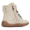 Dámské minimalistické zimní kožené boty barefoot 1292 beige