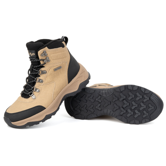 Pánská trekingová zimní kotníková obuv vysoká Filippo MTR6653/24 béžová