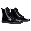 Buty damskie barefoot zimowe skórzane Olivier Liv 1303 ocieplane lakier czarne 