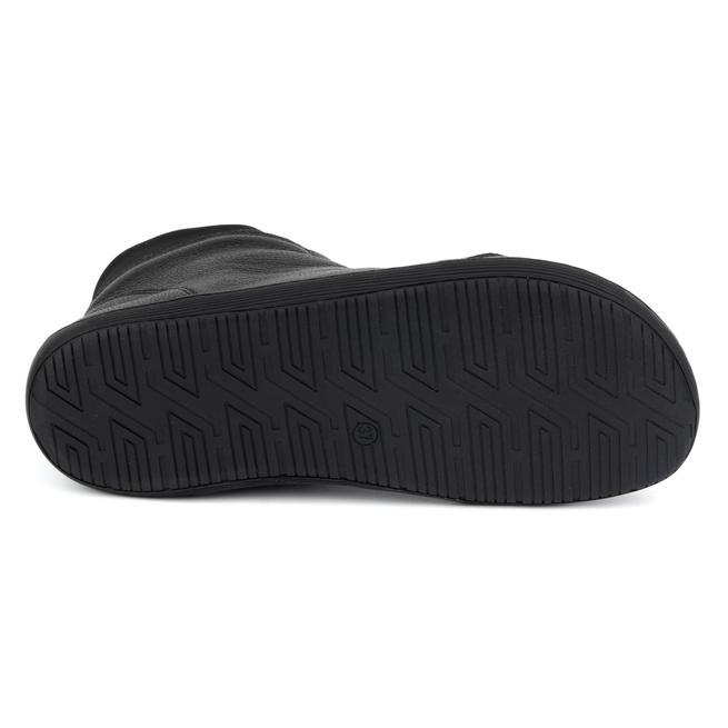 BAREFOOT dámské vlněné zateplené kožené boty 0767W černé
