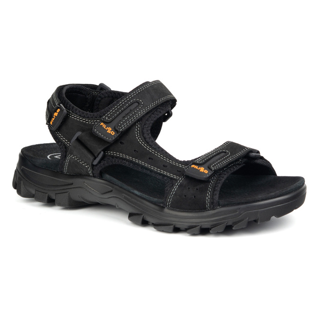 Pánské kožené sandály MS7038 černé