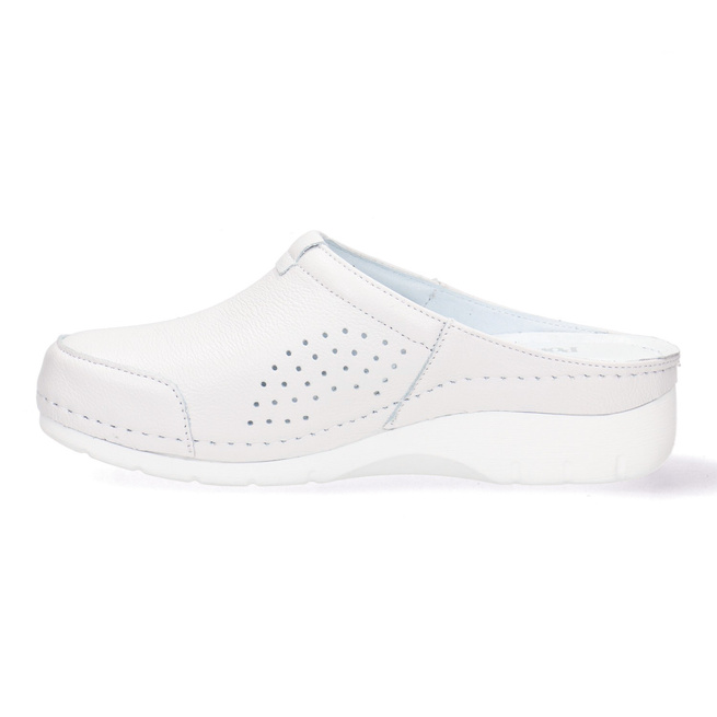 Dámské kožené žabky Pollonus white 5-1401-018