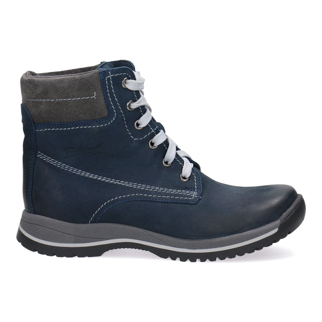 Dámské kožené boty Pollonus navy blue 5-0739-021