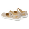 Olivier 1284 dámské barefoot ažurové baleríny - kožené boty se sponou pro každodenní a elegantní styling béžové barvy