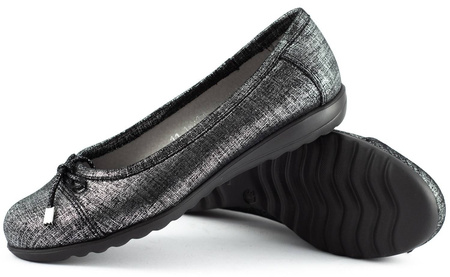 Damskie buty skórzane czarne 2105