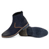 Pánské zimní kožené boty 924K navy blue