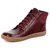 Damskie minimalistyczne buty skórzane zimowe barefoot 1293 bordo z nubukiem