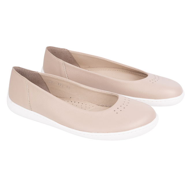 BAREFOOT Dámské minimalistické nazouvací lodičky 1771POL MINI beige