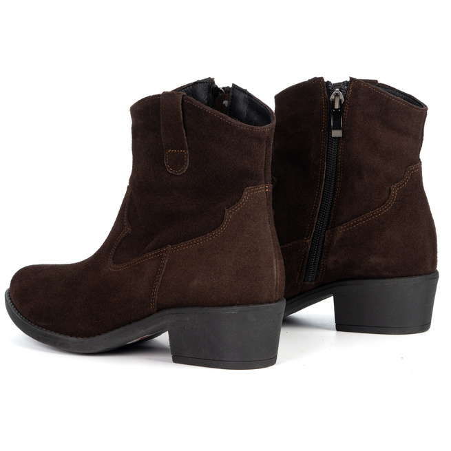 Olivier Dakota - elegantní dámské kožené boty semišové kovbojské boty