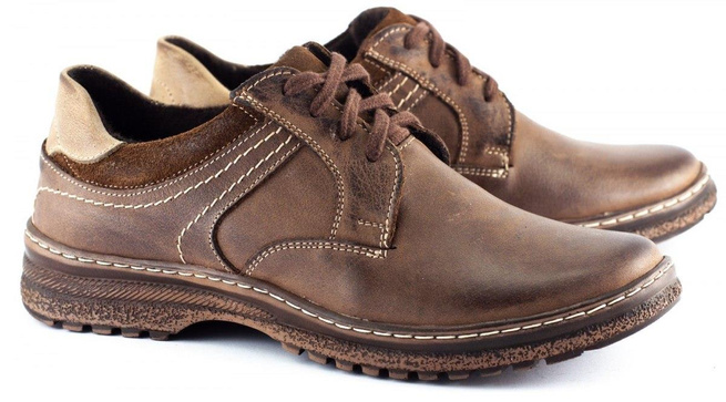Zimowe buty męskie 835F brązowe