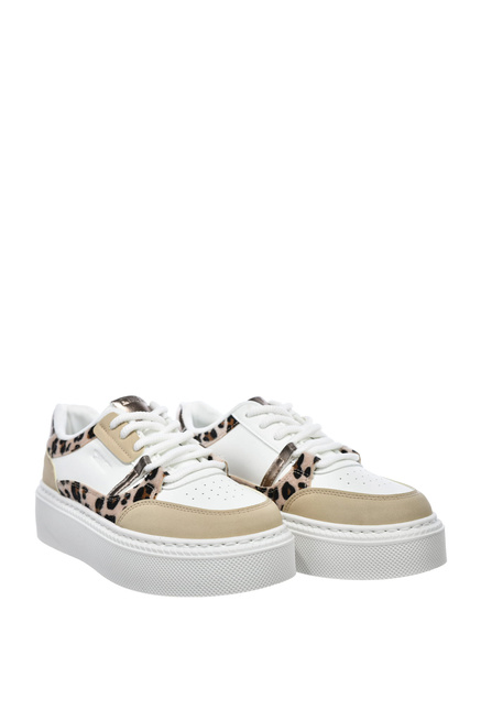 Big Star dámské polobotky SS274357 white leopard print