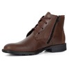 Pánské kožené boty C20F pro zimní zateplené městské boty, tmavě hnědé