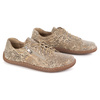 Damskie minimalistyczne buty skórzane barefoot model perforowane 1243 beż etniczny