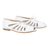 Dámské kožené ažurové baleríny 1444EX White