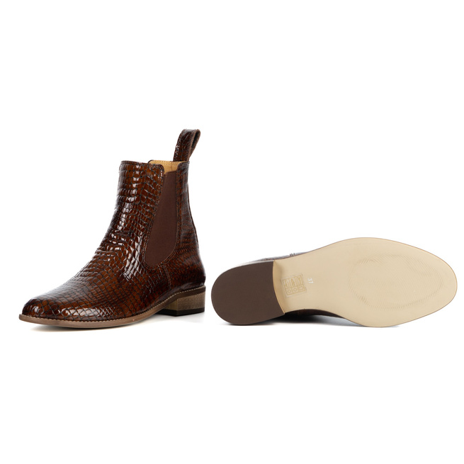 Olivier Colette – eleganckie botki sztyblety damskie skórzane, premium