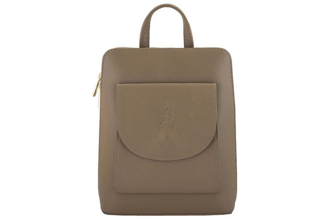 Kožený batoh / poštovní taška - Casual 2v1 - Grey