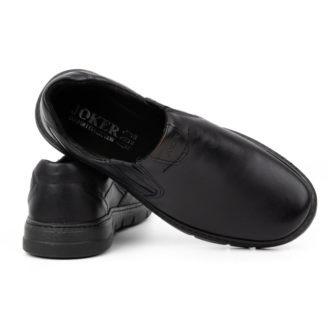 Pánská kožená nazouvací obuv 507J černá obuv