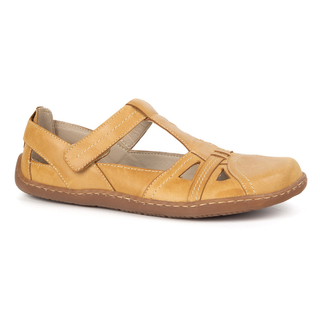 Dámské boty BAREFOOT Ultralight Olivier 1285 Polobotky na suchý zip červené