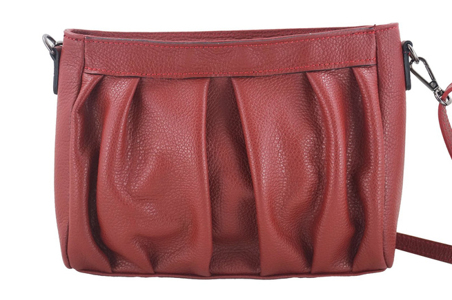 Modna marszczona torebka damska - Czarna