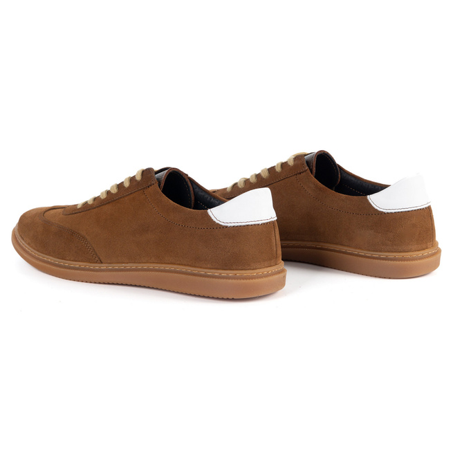 Buty męskie Olivier 702KNT brązowe zamszowe klasyczne półbuty miejskie