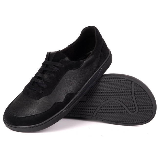 Buty barefoot minimalistyczne skórzane WASAK 0794W CZARNE