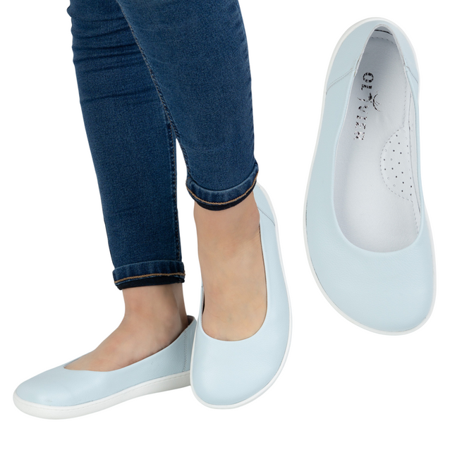 BAREFOOT Dámské minimalistické nazouvací lodičky 1771POL modrá