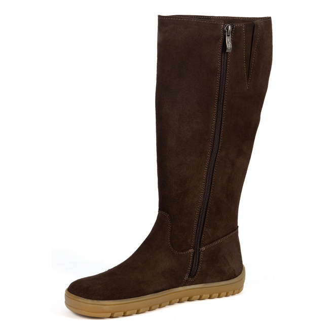 Dámské barefoot kožené boty Olivier Hazel brown velur