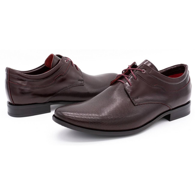 Kožená společenská obuv 1032 cherry